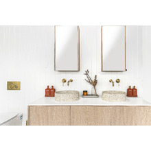 400mm Oval Terrazzo Above Counter Basin With 32mm Waste